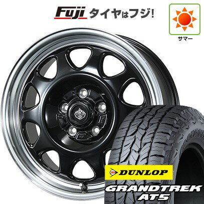 【新品国産車用5穴114.3】 夏タイヤ ホイール4本セット 215/70R16 ダンロップ グラントレック AT5 トピー ランドフット SWZ 16インチ(送料無料)