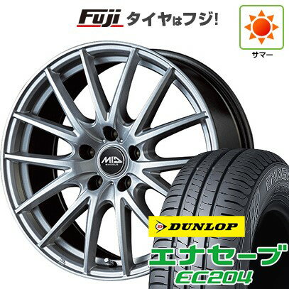【新品国産車用5穴100】 夏タイヤ ホイール4本セット 195/65R15 ダンロップ エナセーブ EC204 MID WHEELS SQ27 15インチ(送料無料)