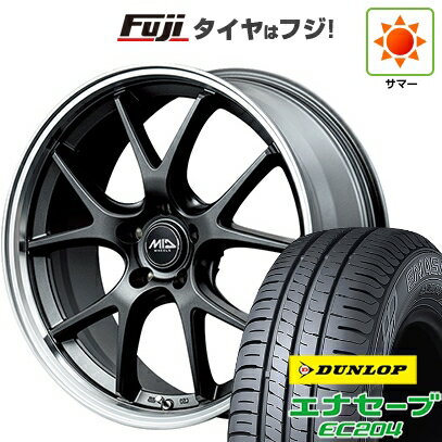 【新品国産車用5穴114.3】 夏タイヤ ホイール4本セット 225/45R18 ダンロップ エナセーブ EC204 MID WHEELS エグゼ5 Vセレクション 18インチ(送料無料)