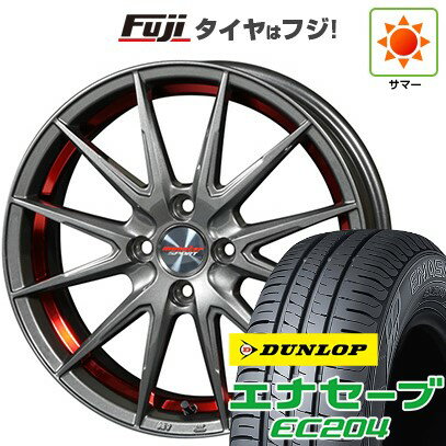 【新品 軽自動車】 夏タイヤ ホイール4本セット 165/60R15 ダンロップ エナセーブ EC204 モンスタースポーツ VX12S 15インチ(送料無料) サマータイヤ