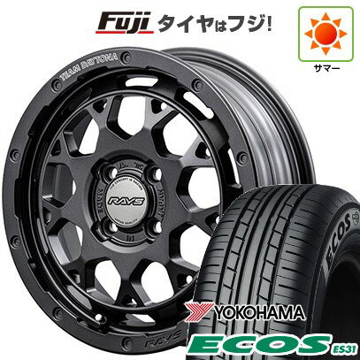 2025年製 日本製 【新品 軽自動車】N-BOX タント スペーシア 夏タイヤ ホイール4本セット 165/55R15 ヨコハマ エコス ES31 RAYS レイズ デイトナ M9+ SPEC-M 15インチ(送料無料)