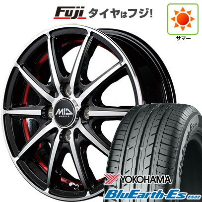【新品国産4穴100車】 夏タイヤ ホイール4本セット 185/55R15 ヨコハマ ブルーアース ES32 MID WHEELS SX-2 15インチ(送料無料) サマータイヤ