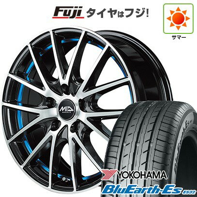 【新品国産車用5穴100】 夏タイヤ ホイール4本セット 215/45R17 ヨコハマ ブルーアース ES32 MID WHEELS RX27 17インチ(送料無料)