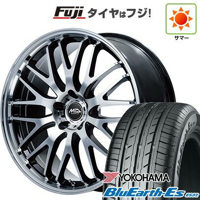 【新品国産車用5穴114.3】 夏タイヤ ホイール4本セット 215/50R17 ヨコハマ ブルーアース ES32 MID WHEELS エグゼ10 Vセレクション 17インチ(送料無料)
