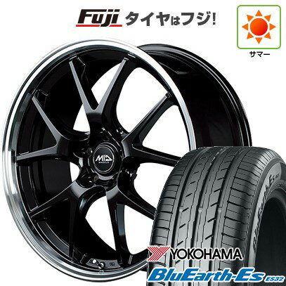 【新品国産車用5穴114.3】 夏タイヤ ホイール4本セット 225/35R19 ヨコハマ ブルーアース ES32 MID WHEELS エグゼ5 19インチ(送料無料)