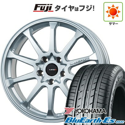 【新品国産車用5穴100】 夏タイヤ ホイール4本セット 215/40R18 ヨコハマ ブルーアース ES32 レアマイスター LMスポーツ LM-10R(メタリックシルバー) 18インチ(送料無料)