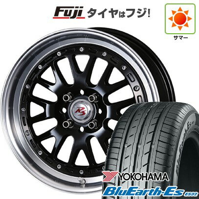 【新品国産車用4穴100】 夏タイヤ ホイール4本セット 195/50R16 ヨコハマ ブルーアース ES32 クリムソン RS WP MAXIモノブロック 16インチ(送料無料)