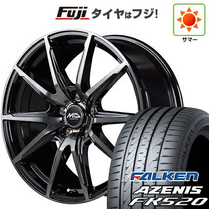 【新品国産車用5穴114.3】 夏タイヤ ホイール4本セット 225/45R18 ファルケン アゼニス FK520L MID WHEELS DR-02 18インチ(送料無料)
