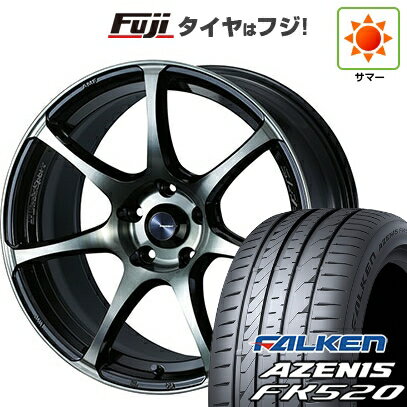 【新品国産車用5穴100】 夏タイヤ ホイール4本セット 225/55R18 ファルケン アゼニス FK520L WEDS ウェッズスポーツ SA-75R 18インチ(送料無料)