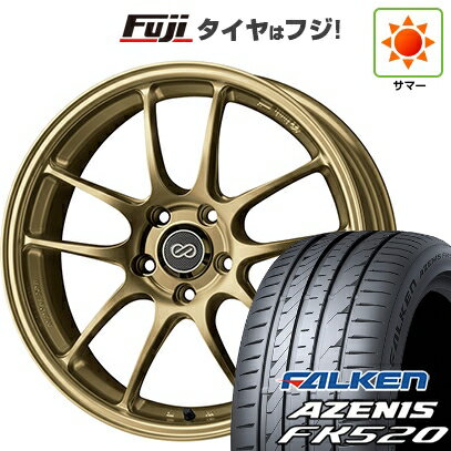【新品国産車用5穴114.3】 夏タイヤ ホイール4本セット 225/45R18 ファルケン アゼニス FK520L ENKEI エンケイ PF01 18インチ(送料無料)