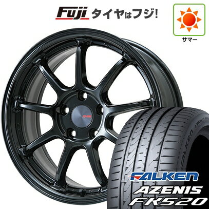 【新品国産車用5穴114.3】 夏タイヤ ホイール4本セット 225/45R18 ファルケン アゼニス FK520L ENKEI エンケイ PF09 フジオリジナルカラー 18インチ(送料無料)