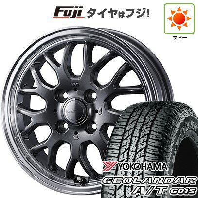 【新品 軽自動車】N-BOX タント スペーシア 夏タイヤ ホイール4本セット 155/65R14 ヨコハマ ジオランダー A/T G015 RBL WEDS ウェッズ グラフト 9M 14インチ(送料無料) サマータイヤ