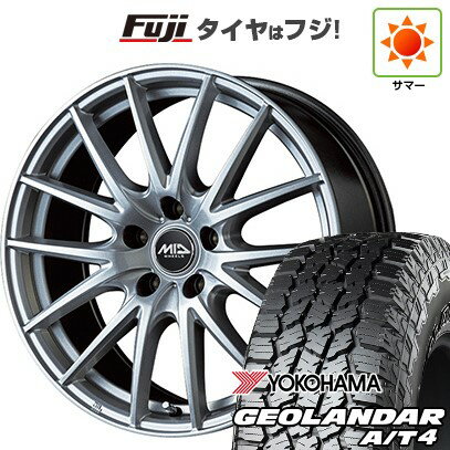 【新品国産車用5穴114.3】 夏タイヤ ホイール4本セット 225/65R17 ヨコハマ ジオランダー A/T4 G018 RBL MID WHEELS SQ27 17インチ(送料無料)