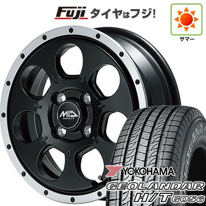 【新品国産車用5穴114.3】 夏タイヤ ホイール4本セット 245/70R16 ヨコハマ ジオランダー H/T G056 RBL MID WHEELS WO-7 16インチ(送料無料)