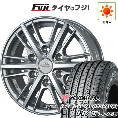 【新品】ハイエース200系 夏タイヤ ホイール4本セット 195/80R15 107/105L ヨコハマ ジオランダー H/T G056 WL/RBL TWS グランヴァード HC1 6J 15インチ(送料無料)