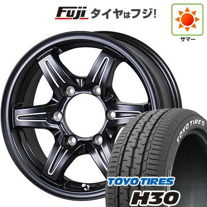 【新品】キャラバン 夏タイヤ ホイール4本セット 195/80R15 107/105N トーヨー H30 TWS グランヴァード NEO ブラックカット 15インチ(送料無料) サマータイヤ
