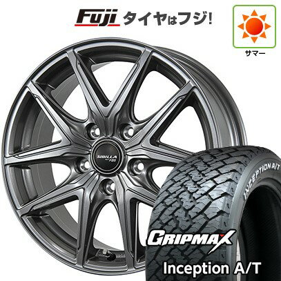 【新品国産車用5穴114.3】 夏タイヤ ホイール4本セット 225/65R17 グリップマックス インセプション A/T RWL(限定) トピー シビラ NEXT F05 17インチ(送料無料)(2)