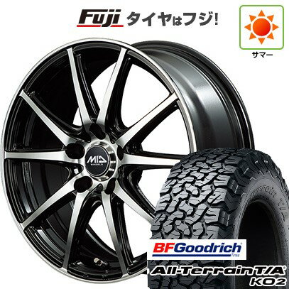 【新品国産5穴114.3車】 夏タイヤ ホイール4本セット 215/65R16 BFグッドリッチ オールテレーンT/A KO2 RBL(特価限定2023年製) MID WHEELS GR-ガンマ ブラックポリッシュ 16インチ(送料無料) サマータイヤ
