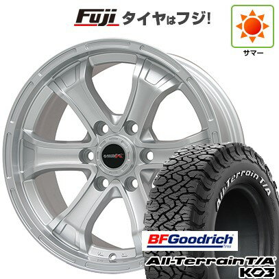 【新品】プラド/ハイラックス 夏タイヤ ホイール4本セット 265/60R18 BFグッドリッチ オールテレーンT/A KO3 RBL ビッグウエイ B-MUD K(シルバー) トヨタ車専用 8J 18インチ(送料無料)