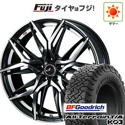 【新品国産車用5穴114.3】 夏タイヤ ホイール4本セット 225/65R17 BFグッドリッチ オールテレーンT/A KO3 RBL WEDS ウェッズ レオニス LM 7J 17インチ(送料無料)