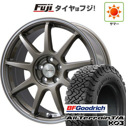 【新品国産車用5穴114.3】 夏タイヤ ホイール4本セット 215/65R16 BFグッドリッチ オールテレーンT/A KO3 RBL レアマイスター LMスポーツ LM-QR ブロンズ/ラインポリッシュ 7J 16インチ(送料無料)