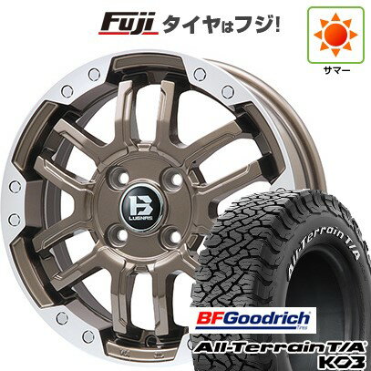 【新品国産車用5穴114.3】 夏タイヤ ホイール4本セット 215/65R16 BFグッドリッチ オールテレーンT/A KO3 RBL ビッグウエイ B-LUGNAS FRD(ブロンズ/リムポリッシュ) 16インチ(送料無料)