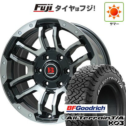 【新品】プラド/ハイラックス 夏タイヤ ホイール4本セット 265/70R17 BFグッドリッチ オールテレーンT/A KO3 RWL ビッグウエイ B-LUGNAS FRD(ブラックポリッシュ/ブラッククリア) 8J 17インチ(送料無料)