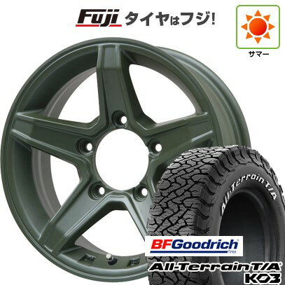 【新品】ジムニー 夏タイヤ ホイール4本セット 175/80R16 BFグッドリッチ オールテレーンT/A KO3 RWL プレミックス エステラ(オリーブグリーン) 5.5J 16インチ(送料無料)