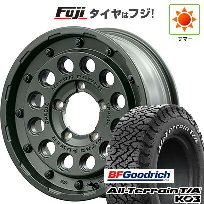 【新品】ジムニー 夏タイヤ ホイール4本セット 175/80R16 BFグッドリッチ オールテレーンT/A KO3 RWL MID WHEELS NITRO POWER H12 ショットガン タクティカルエディション 5.5J 16インチ(送料無料)