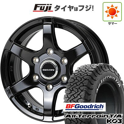 【新品】キャラバン 夏タイヤ ホイール4本セット 195/80R15 107S BFグッドリッチ オールテレーンT/A KO3 RWL ホットスタッフ バイソン BN-04 6J 15インチ(送料無料)