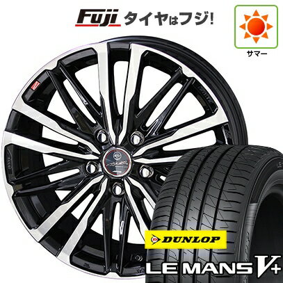 【新品国産車用5穴100】 夏タイヤ ホイール4本セット 215/40R18 ダンロップ ルマン V+(ファイブプラス) 共豊 スマック クレスト 18インチ(送料無料)