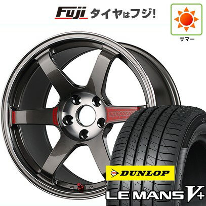 【新品国産車用5穴100】 夏タイヤ ホイール4本セット 215/45R17 ダンロップ ルマン V+(ファイブプラス) RAYS レイズ ボルクレーシング TE37 サーガ SL 17インチ(送料無料)