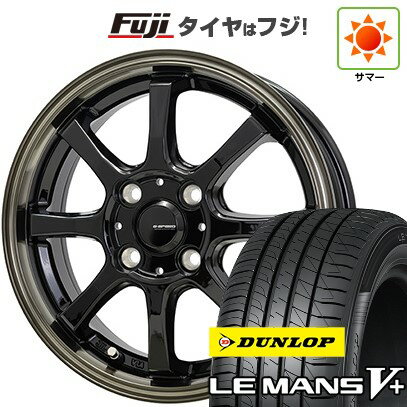 【新品国産4穴100車】 夏タイヤ ホイール4本セット 195/45R16 ダンロップ ルマン V+(ファイブプラス) ホットスタッフ ジースピード P-08 16インチ(送料無料) サマータイヤ