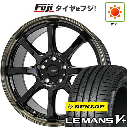 【新品国産車用5穴100】 夏タイヤ ホイール4本セット 215/45R17 ダンロップ ルマン V+(ファイブプラス) ホットスタッフ ジースピード P-08 17インチ(送料無料)