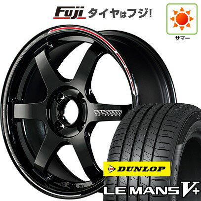 【新品国産4穴100車】 夏タイヤ ホイール4本セット 195/45R16 ダンロップ ルマン V+(ファイブプラス) RAYS レイズ ボルクレーシング TE37 ソニック TIME ATTACK EDITION 16インチ(送料無料) サマータイヤ