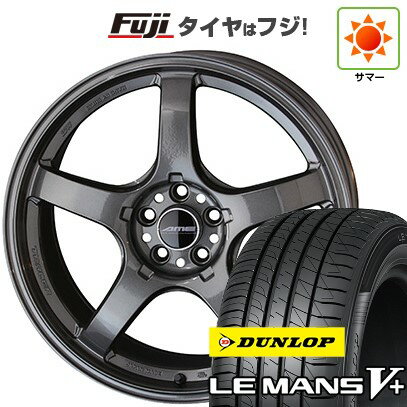 【新品国産車用5穴100】 夏タイヤ ホイール4本セット 215/45R17 ダンロップ ルマン V+(ファイブプラス) 共豊 トレーサー GT-V 17インチ(送料無料)