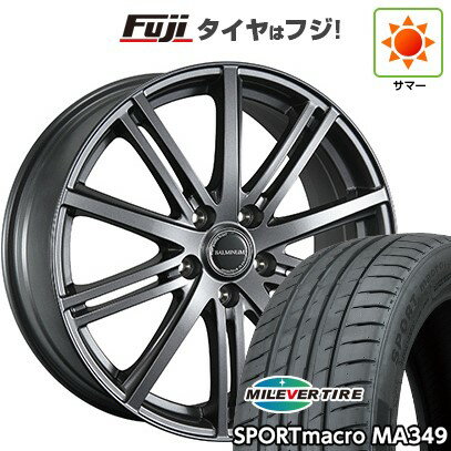 【新品国産車用5穴114.3】 夏タイヤ ホイール4本セット 215/50R17 ミレバー スポーツマクロ MA349(限定) ブリヂストン バルミナ BR10 17インチ(送料無料)
