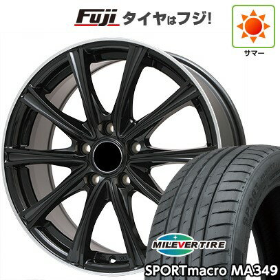 【新品国産車用5穴100】 夏タイヤ ホイール4本セット 215/45R17 ミレバー スポーツマクロ MA349(限定) エルベ エステローザ MZV 17インチ(送料無料)