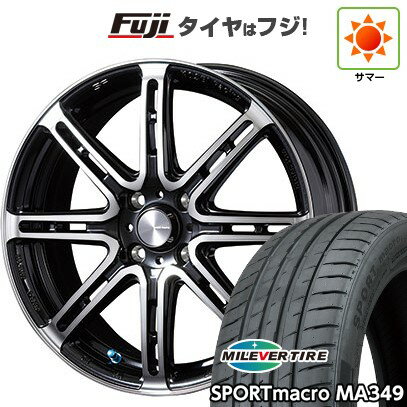 【新品国産車用4穴100】 夏タイヤ ホイール4本セット 195/45R16 ミレバー スポーツマクロ MA349(限定) コーセイ セネカ RP08 16インチ(送料無料)