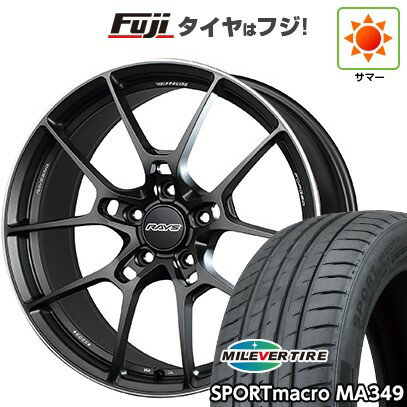 【新品国産車用5穴114.3】 夏タイヤ ホイール4本セット 225/35R20 ミレバー スポーツマクロ MA349(限定) RAYS レイズ ボルクレーシング G025 20インチ(送料無料)