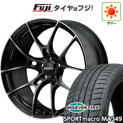 【新品国産車用5穴114.3】 夏タイヤ ホイール4本セット 225/35R20 ミレバー スポーツマクロ MA349(限定) RAYS レイズ ボルクレーシング G025 LTD 20インチ(送料無料)
