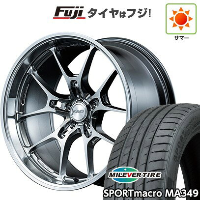 【新品国産車用5穴114.3】 夏タイヤ ホイール4本セット 225/35R20 ミレバー スポーツマクロ MA349(限定) RAYS レイズ ボルクレーシング G025 LC 20インチ(送料無料)