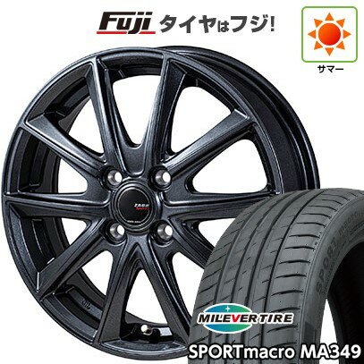 【新品国産車用4穴100】 夏タイヤ ホイール4本セット 195/45R16 ミレバー スポーツマクロ MA349(限定) モンツァ ZACK Sport-FT 16インチ(送料無料)
