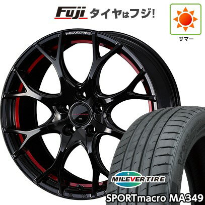 【新品国産車用5穴100】 夏タイヤ ホイール4本セット 215/45R17 ミレバー スポーツマクロ MA349(限定) WEDS ウェッズ ノヴァリス ローグ UY 17インチ(送料無料)