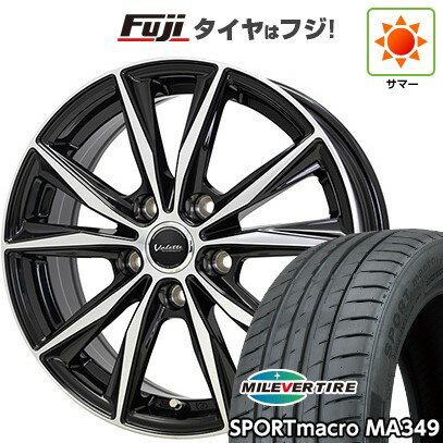 【新品国産車用5穴100】 夏タイヤ ホイール4本セット 215/45R17 ミレバー スポーツマクロ MA349(限定) ホットスタッフ ヴァレット スティング 17インチ(送料無料)