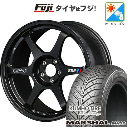 【新品国産車用5穴100】 オールシーズンタイヤ ホイール4本セット 215/45R17 クムホ マーシャル MH22 オールシーズン(限定) SSR Type-c FORGED 17インチ(送料無料)