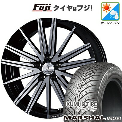 【新品国産車用5穴114.3】 オールシーズンタイヤ ホイール4本セット 225/45R18 クムホ マーシャル MH22..