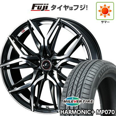 【新品】60系プリウス 夏タイヤ ホイール4本セット 195/60R17 ミレバー ハーモニック プラス MP070(限定) WEDS ウェッズ レオニス LM 7J 17インチ(送料無料)
