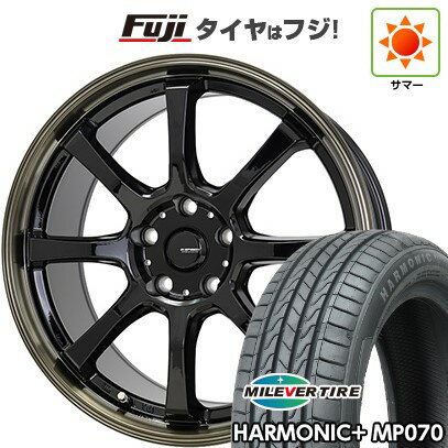 【新品】60系プリウス 夏タイヤ ホイール4本セット 195/60R17 ミレバー ハーモニック プラス MP070(限定) ホットスタッフ ジースピード P-08 7J 17インチ(送料無料)