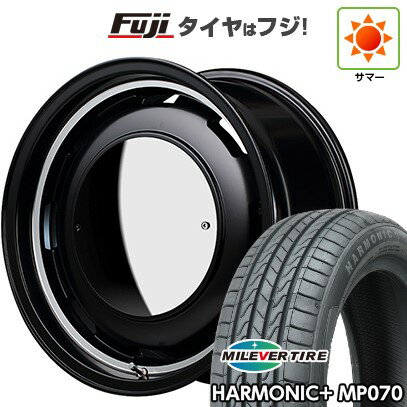 【新品 軽自動車】N-BOX タント スペーシア 夏タイヤ ホイール4本セット 165/55R15 ミレバー ハーモニック プラス MP070(限定) MID WHEELS ガルシア シスコ ムーン 4.5J 15インチ(送料無料)